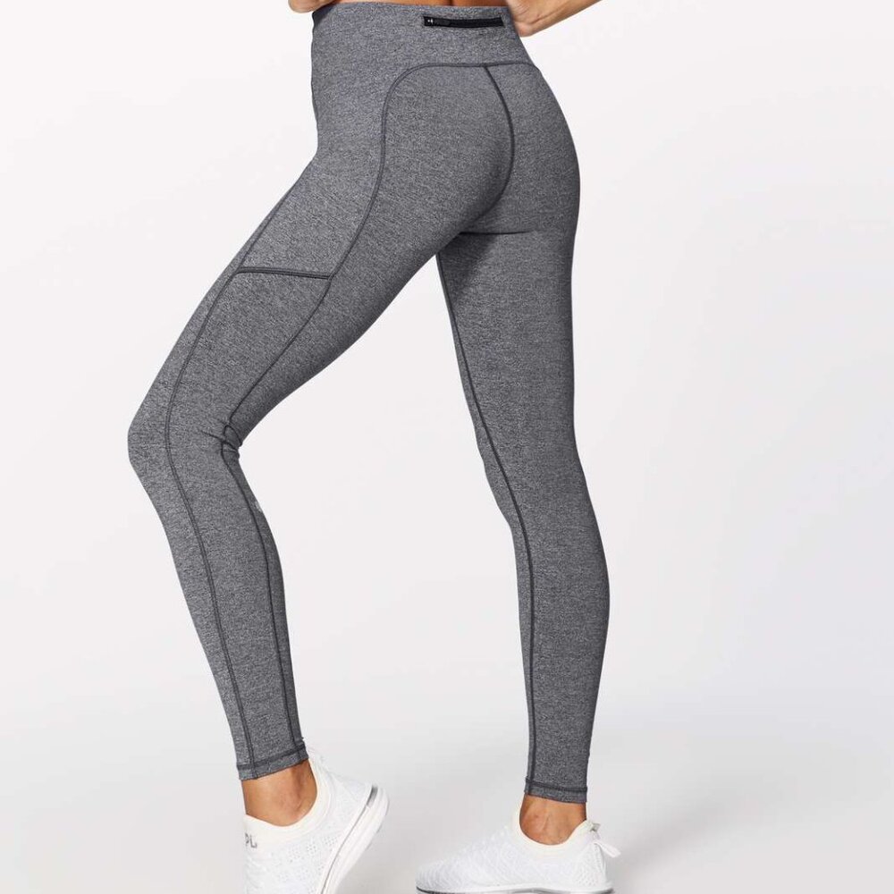 Lululemon Speed Up Tight Heathered Black 6